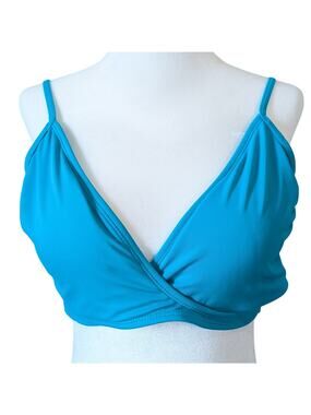 Urban Sea Aqua Blue-Green Cross Front Adjustable Strap Bikini Top Size XL
